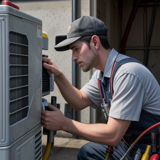 HVAC Technician Working