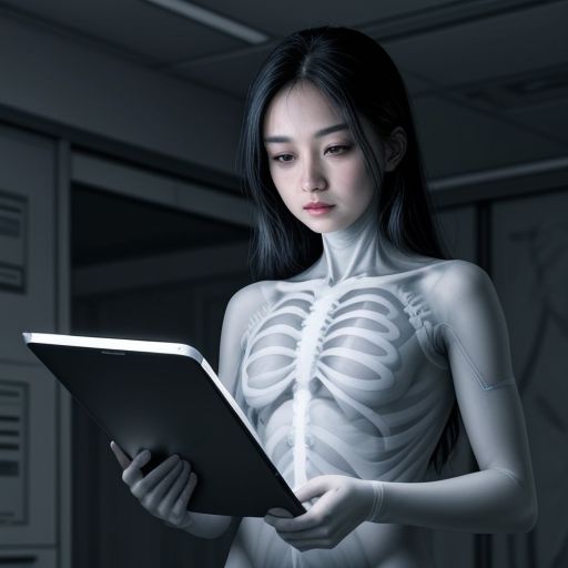 Radiology Student Studying X-ray